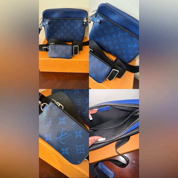 Blue Louis Vuitton Trio Messenger Bag - Picture 4 of 4